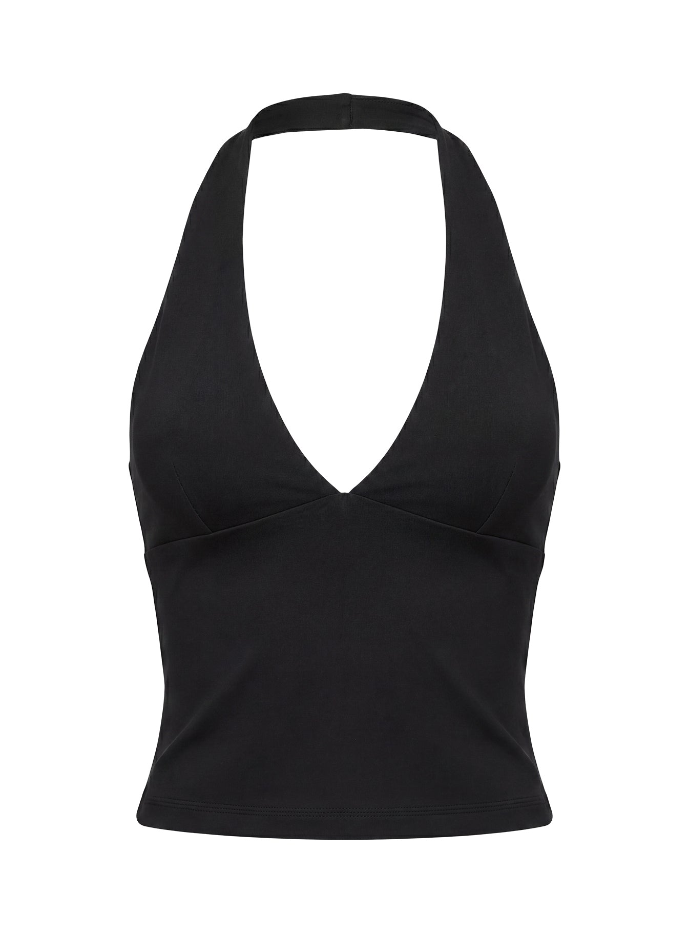 Habitual Active Longline Plunge Neck Tank Top Black - women's top by Ellevoria - view 11