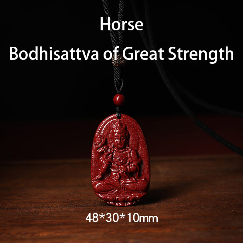 Authentic Cinnabar Zodiac Guardian Buddha Pendants
