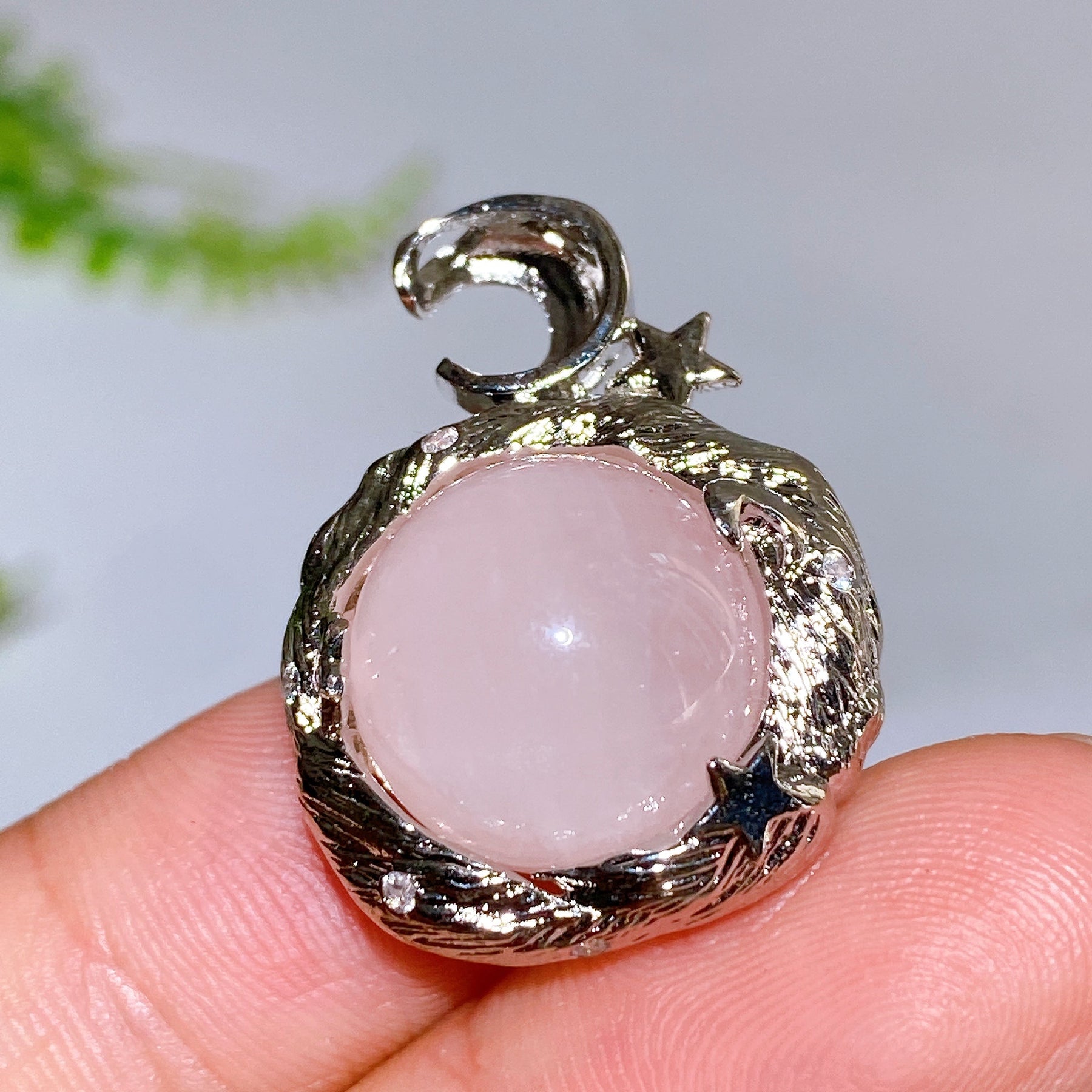 Copper Silver Plated Crystal Pendant