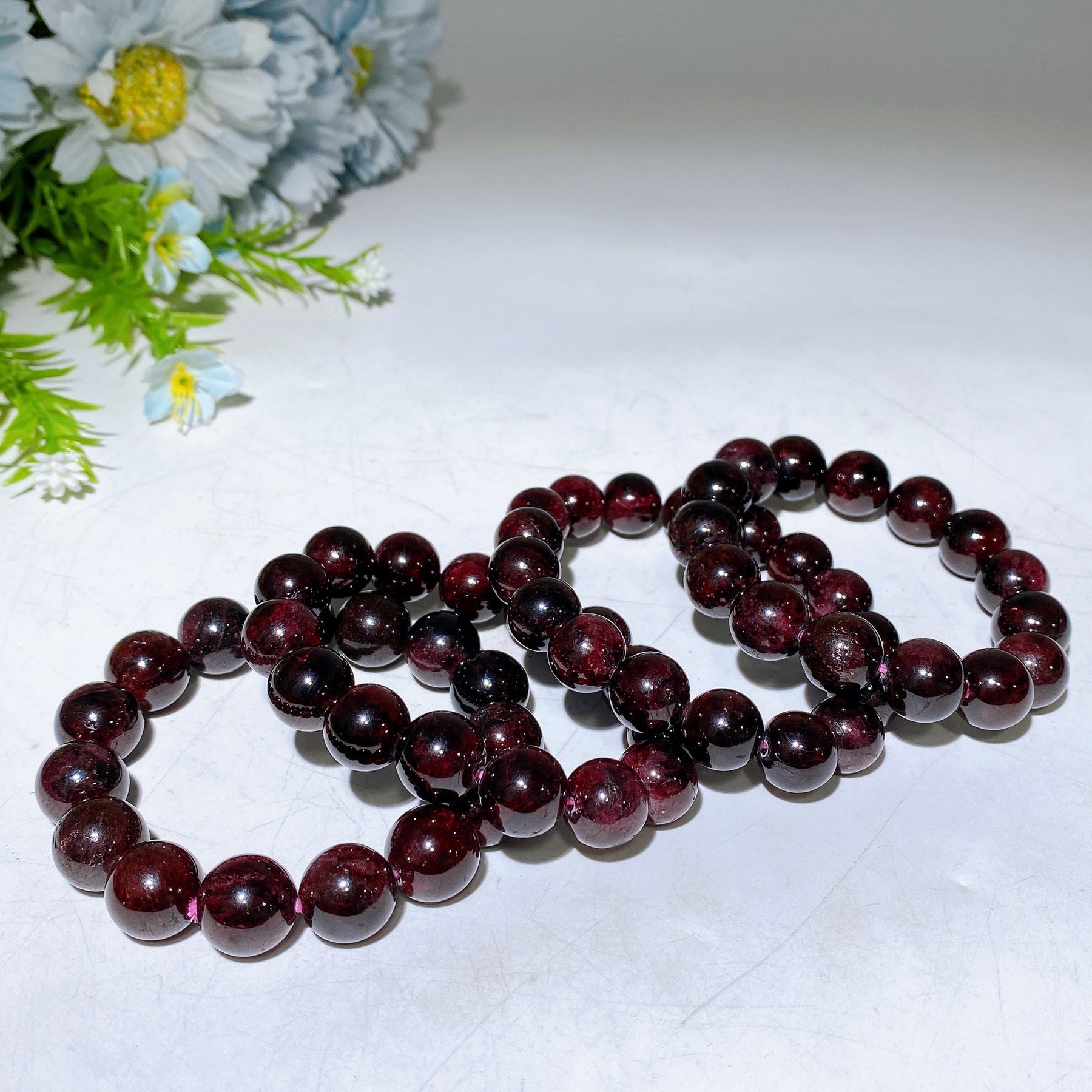 13mm Garnet Bracelet