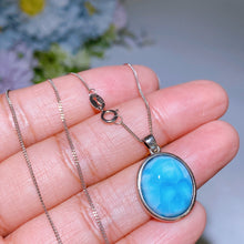 925 Silver Larimar Earrings Necklace
