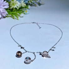 Copper Silver Plated Crack Smoky Quartz Necklace