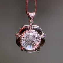 Copper Silver Plated Faceted Clear Quartz Pendant