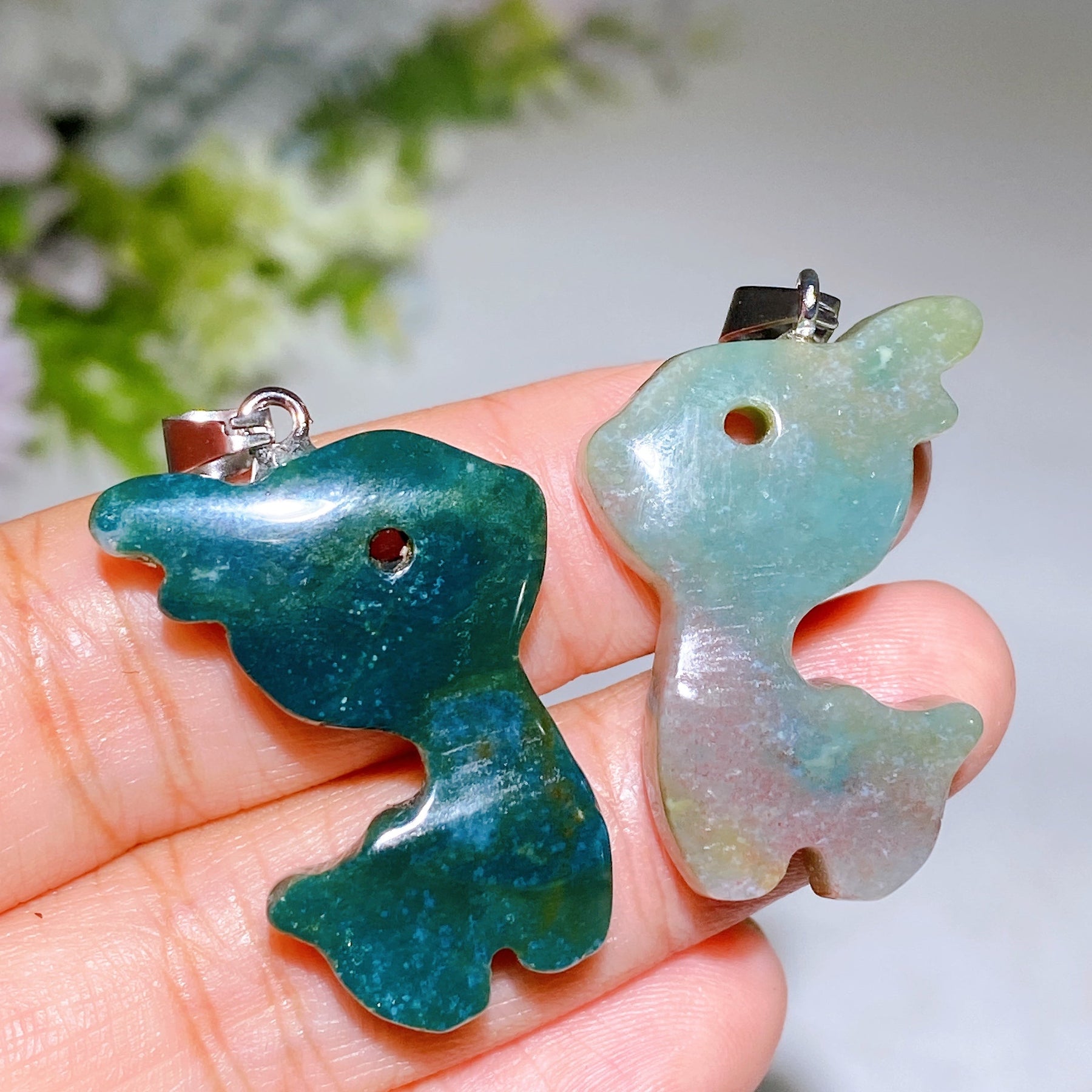 1.2" Crystal Deer Pendant