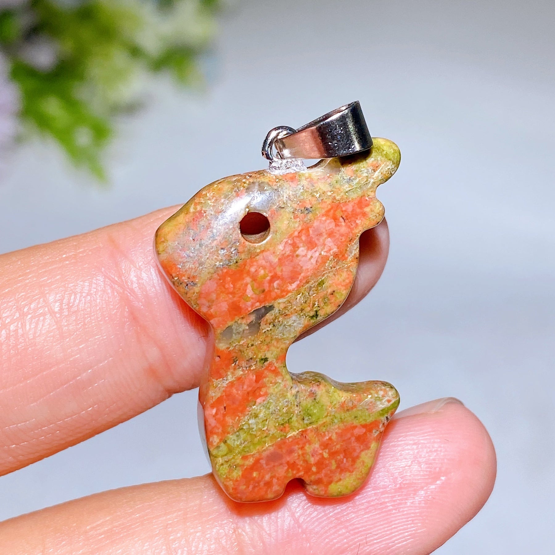 1.2" Crystal Deer Pendant