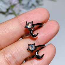 Madagascar Moonstone Moon & Star Ring