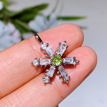 Copper Silver Plated Spinning Snowflake Pendant