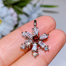 Copper Silver Plated Spinning Snowflake Pendant