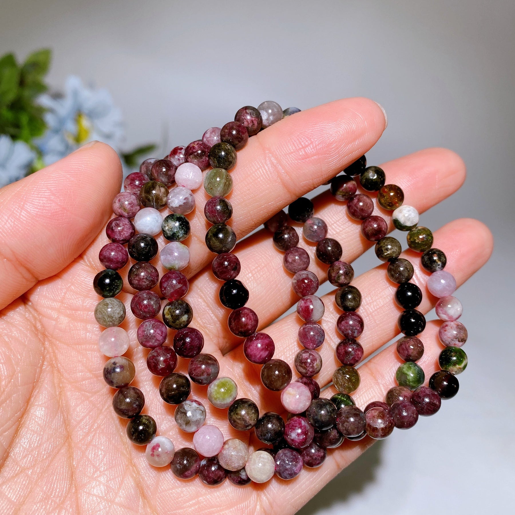 2mm 5mm Colorful Tourmaline Bracelet