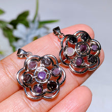 Copper Silver Plated Sugilite Spinning Pendant