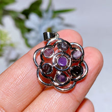 Copper Silver Plated Sugilite Spinning Pendant