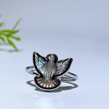 Copper Silver Plated Rainbow Shell Eagle Ring