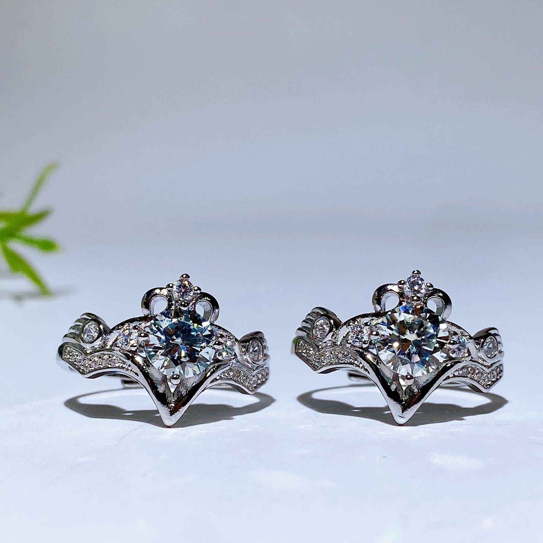 Copper Silver Plated Moissanite Ring