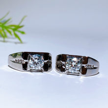 Copper Silver Plated Moissanite Men Ring