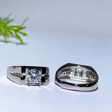 Copper Silver Plated Moissanite Men Ring