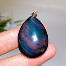 Rainbow Obsidian Drop Pendant