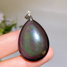 Rainbow Obsidian Drop Pendant