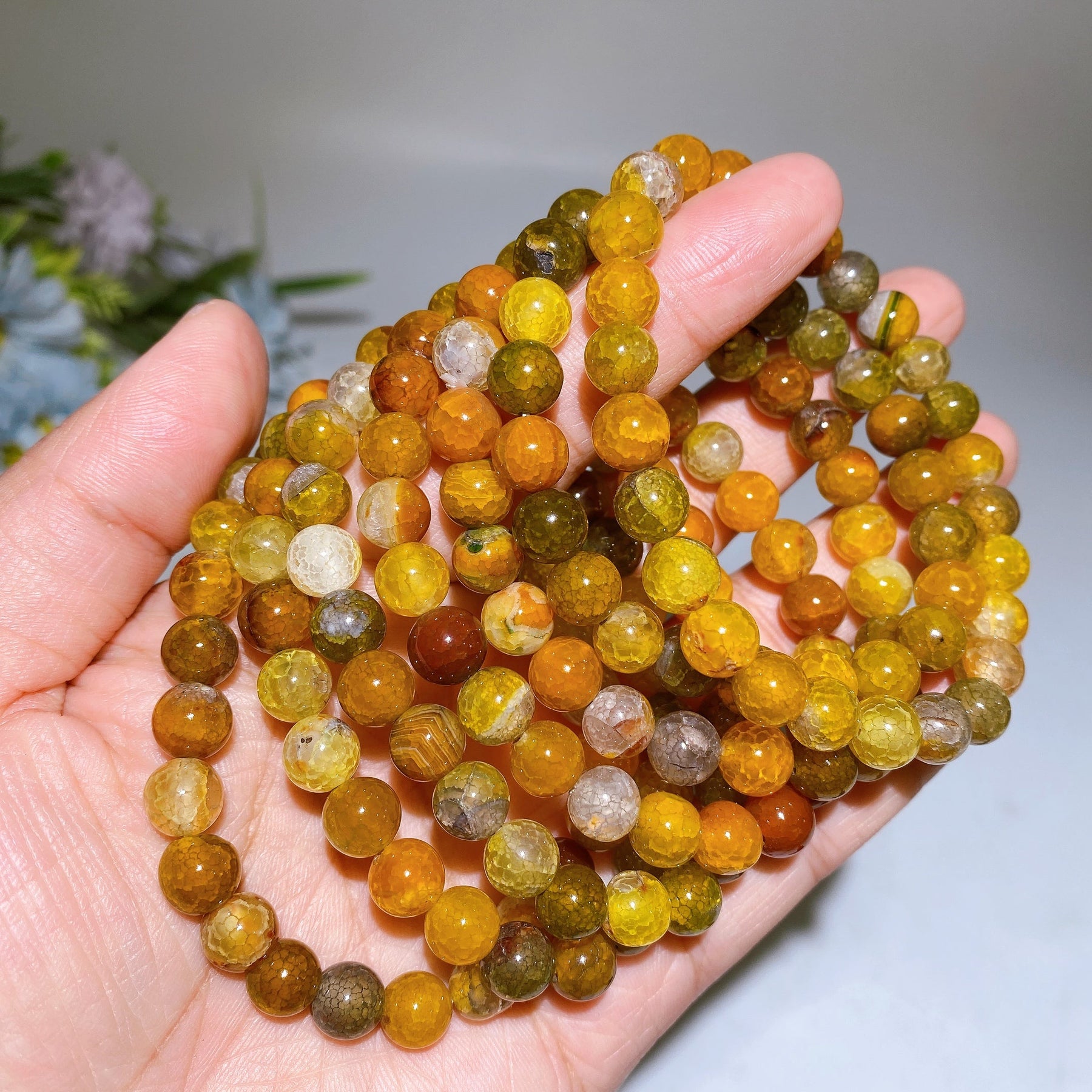 8mm Agate Bracelet