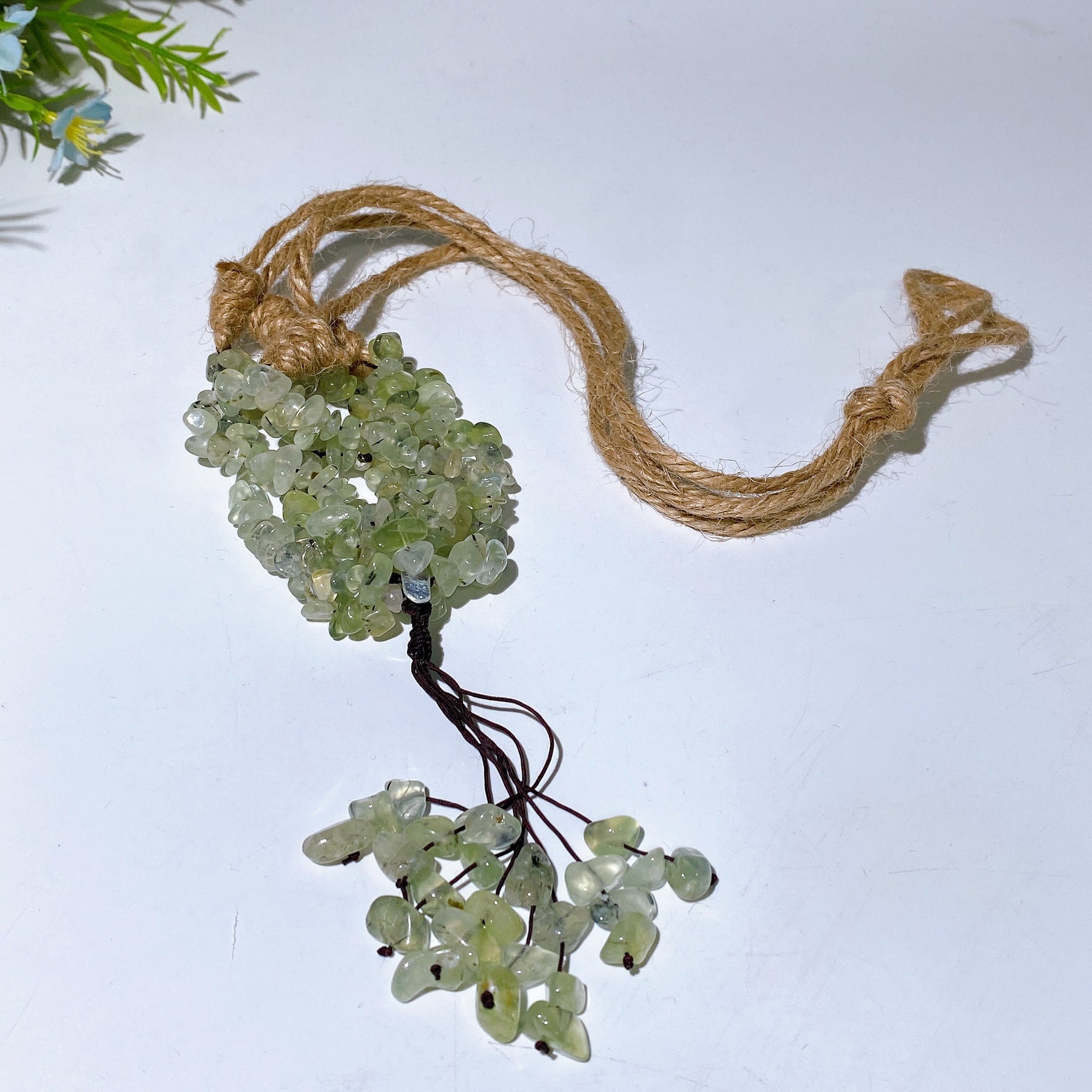 45cm Crystal Chips Web with Rope Hanging Ornament