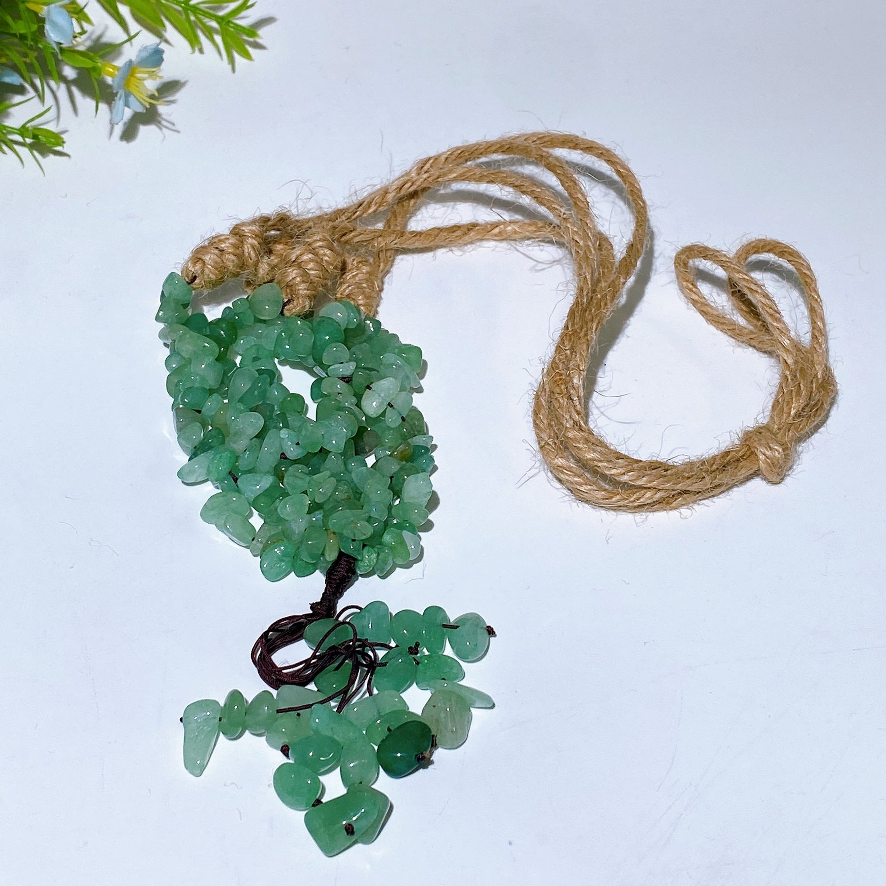 45cm Crystal Chips Web with Rope Hanging Ornament