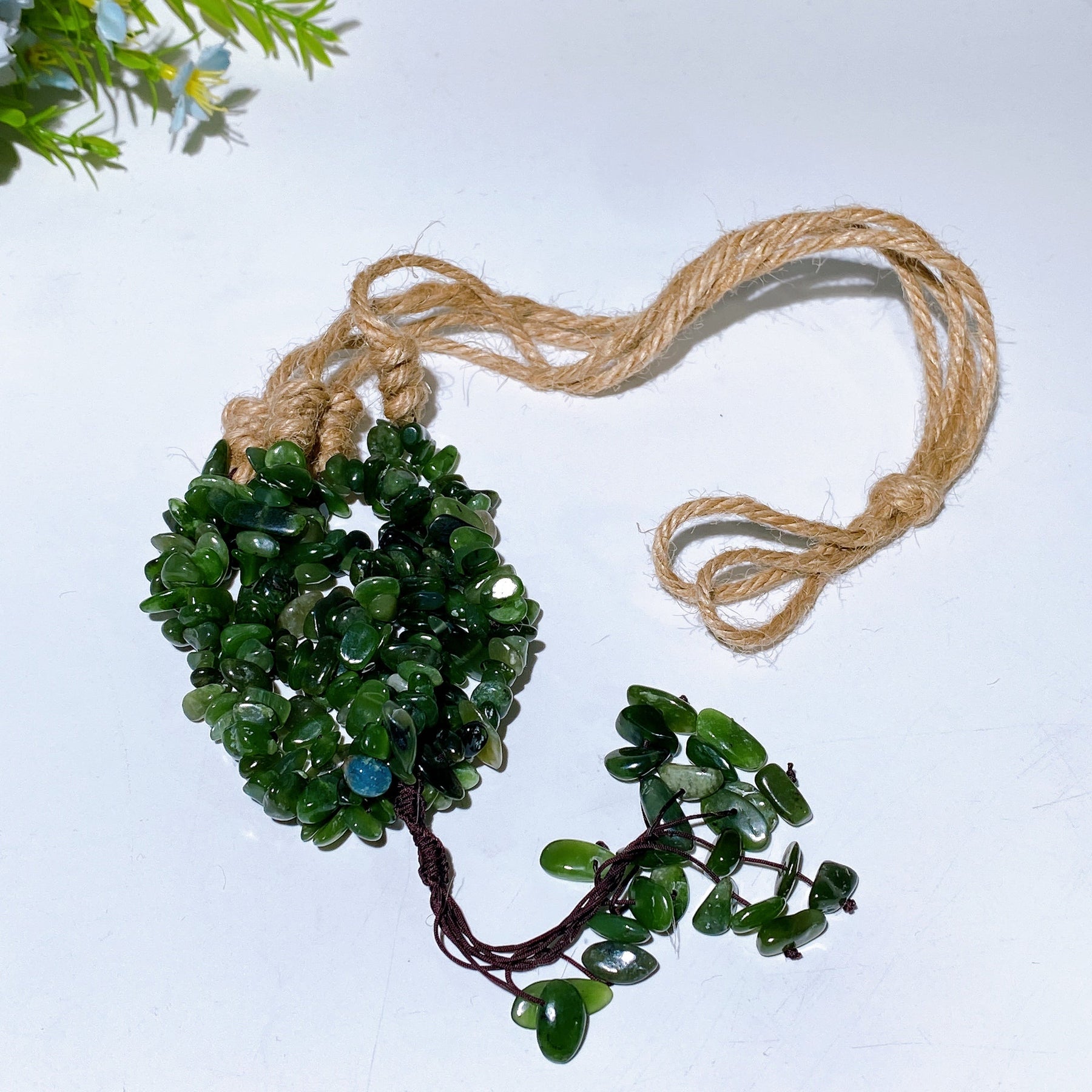 45cm Crystal Chips Web with Rope Hanging Ornament