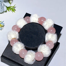 Crystal Bracelet with Fluffball Decor