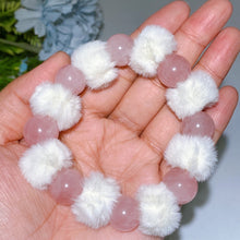 Crystal Bracelet with Fluffball Decor