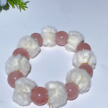 Crystal Bracelet with Fluffball Decor