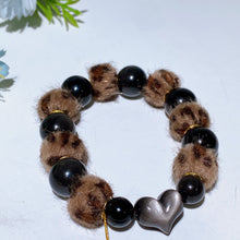 Crystal Bracelet with Fluffball Decor