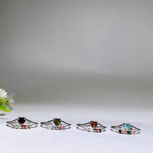 Copper Silver Plated Crystal Ring
