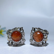 Copper Silver Plated Golden Sunstone Ring