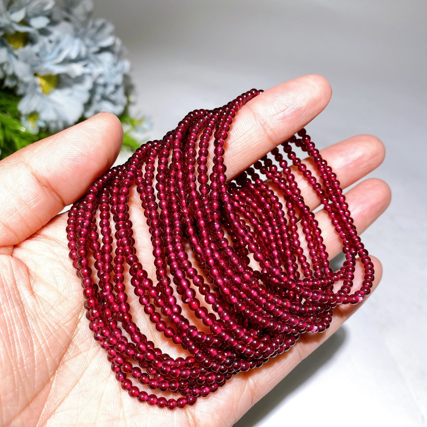 3mm Garnet Bracelet