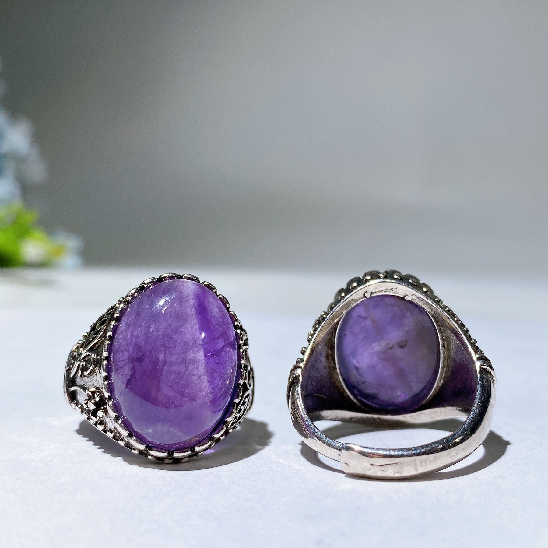 Amethyst Fire Quartz Ring