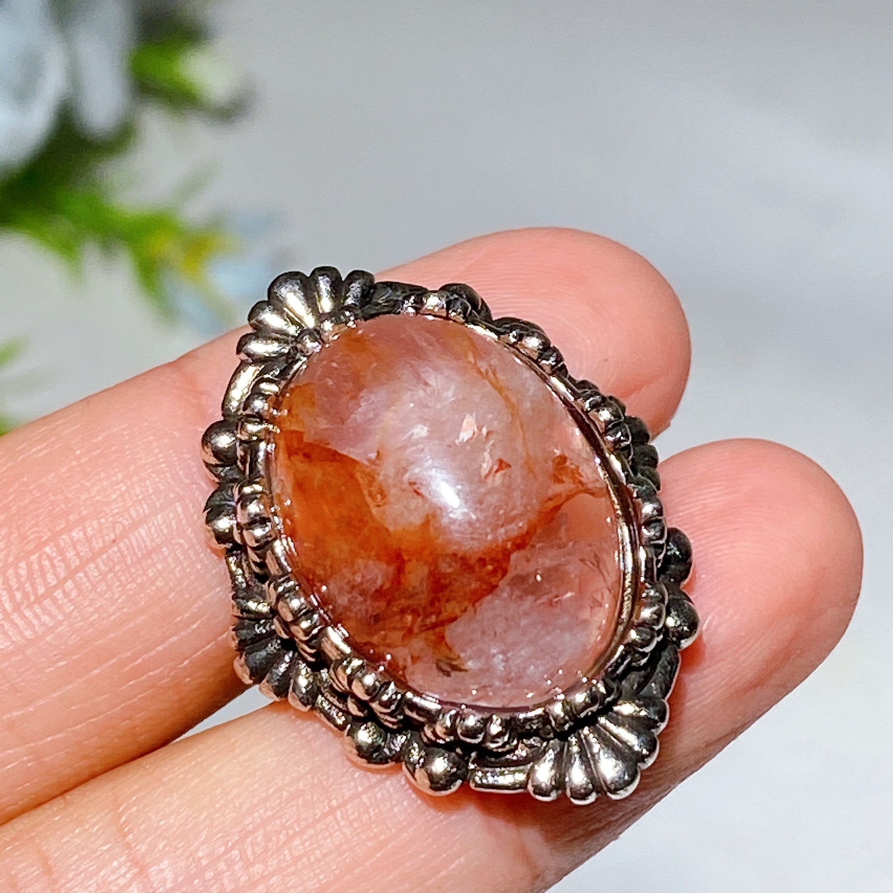 Amethyst Fire Quartz Ring