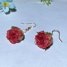 Natural Rose Flower Earring