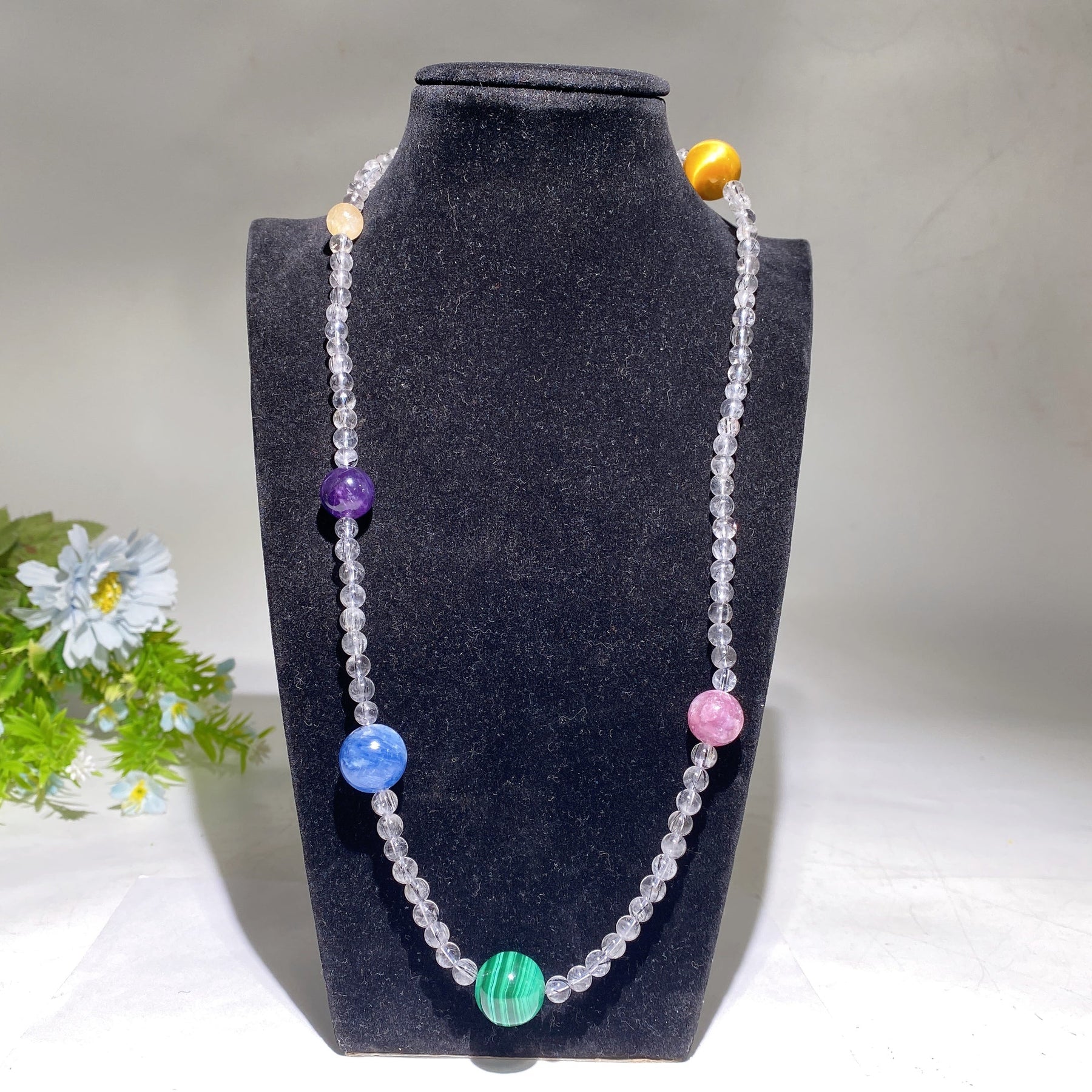 Special DIY Natural Crystal Beads Necklace Crystal Gift