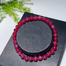 6mm 8mm 10mm UV Reactive Star Ruby Bracelet
