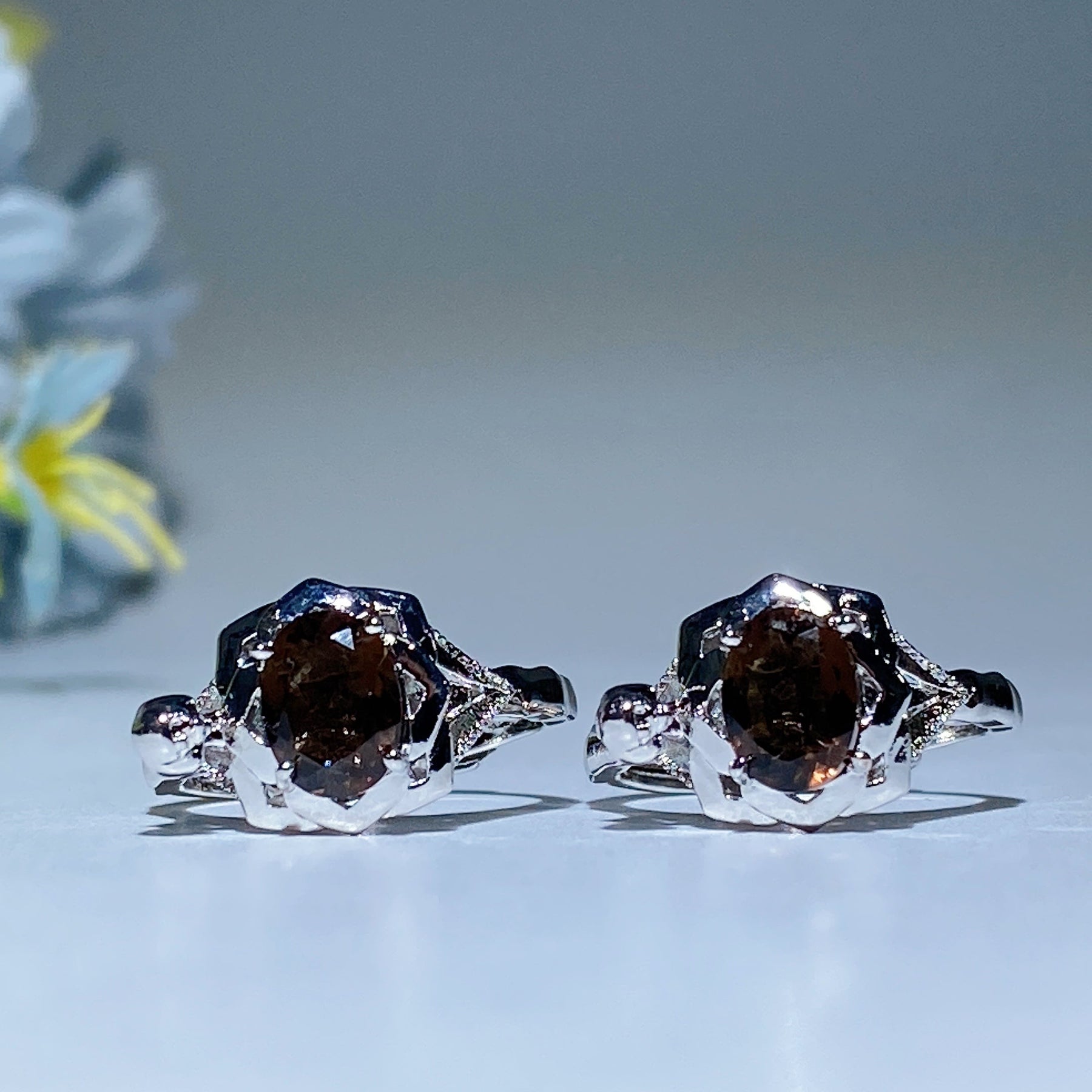 Copper Silver Plated Crystal Ring