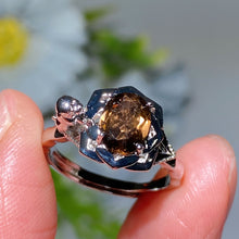 Copper Silver Plated Crystal Ring