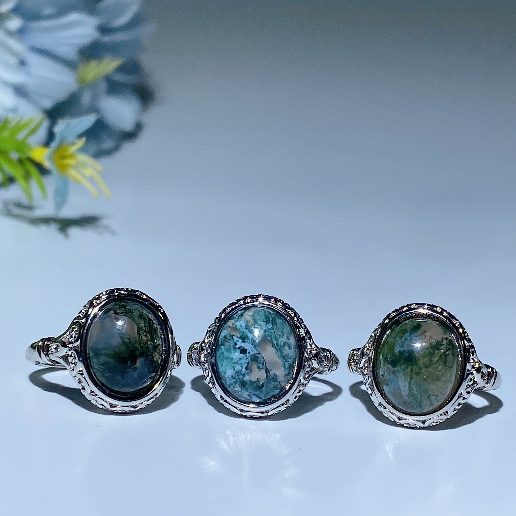 Copper Silver Plated Crystal Ring