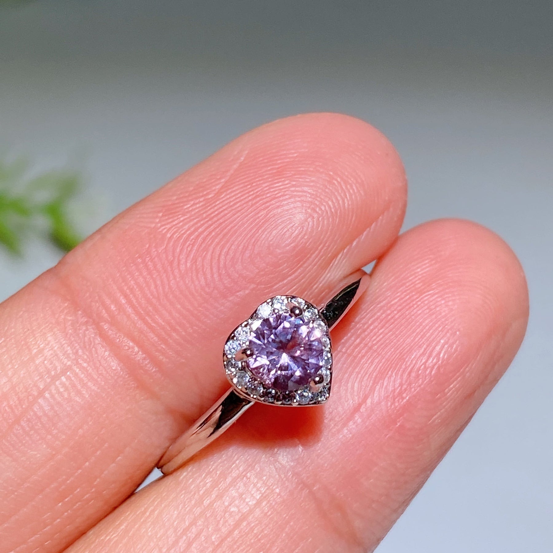 White Copper Alexanderite Ring