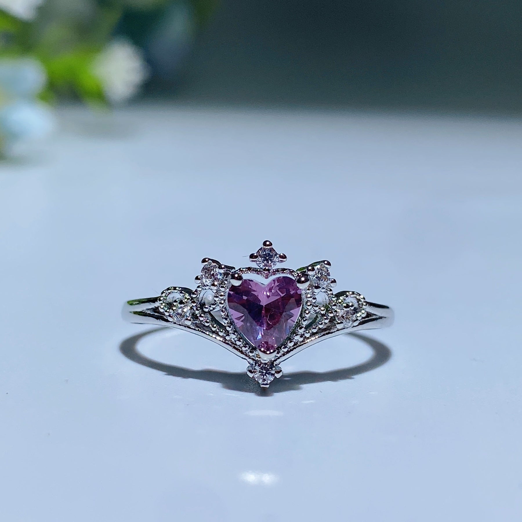 White Copper Alexanderite Ring