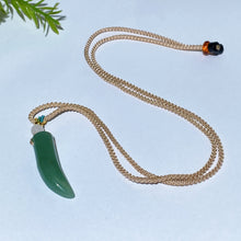 Crystal Wolf Tooth with Cord Necklace