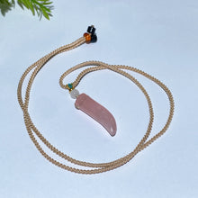 Crystal Wolf Tooth with Cord Necklace