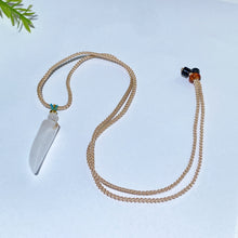 Crystal Wolf Tooth with Cord Necklace