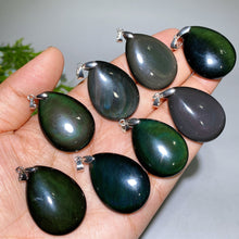 35mm Rainbow Obsidian Water Drop Pendant