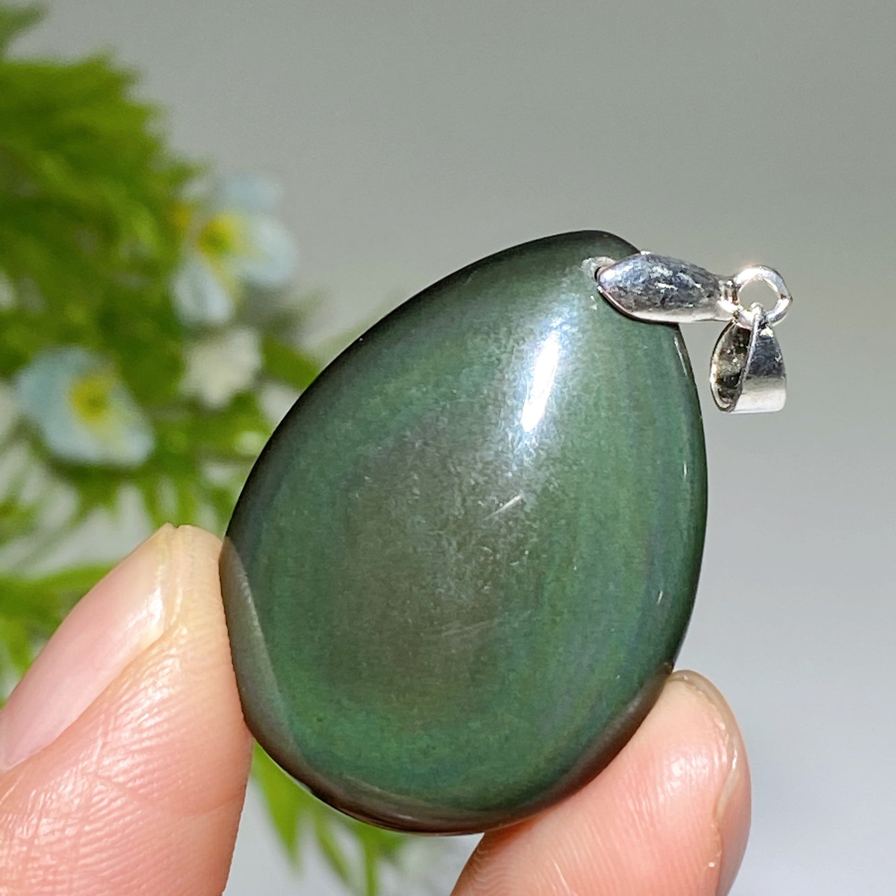 35mm Rainbow Obsidian Water Drop Pendant