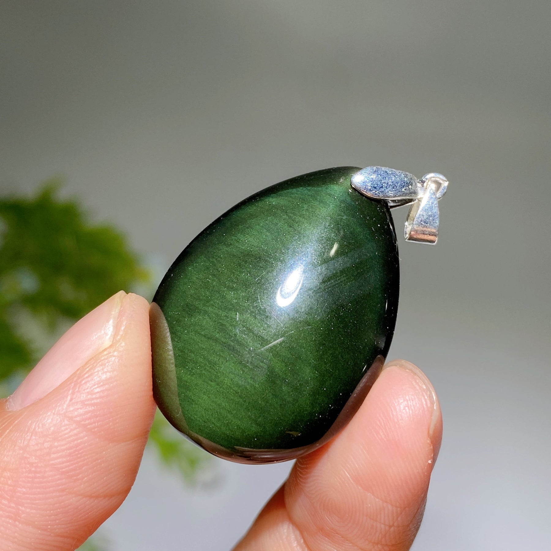 35mm Rainbow Obsidian Water Drop Pendant