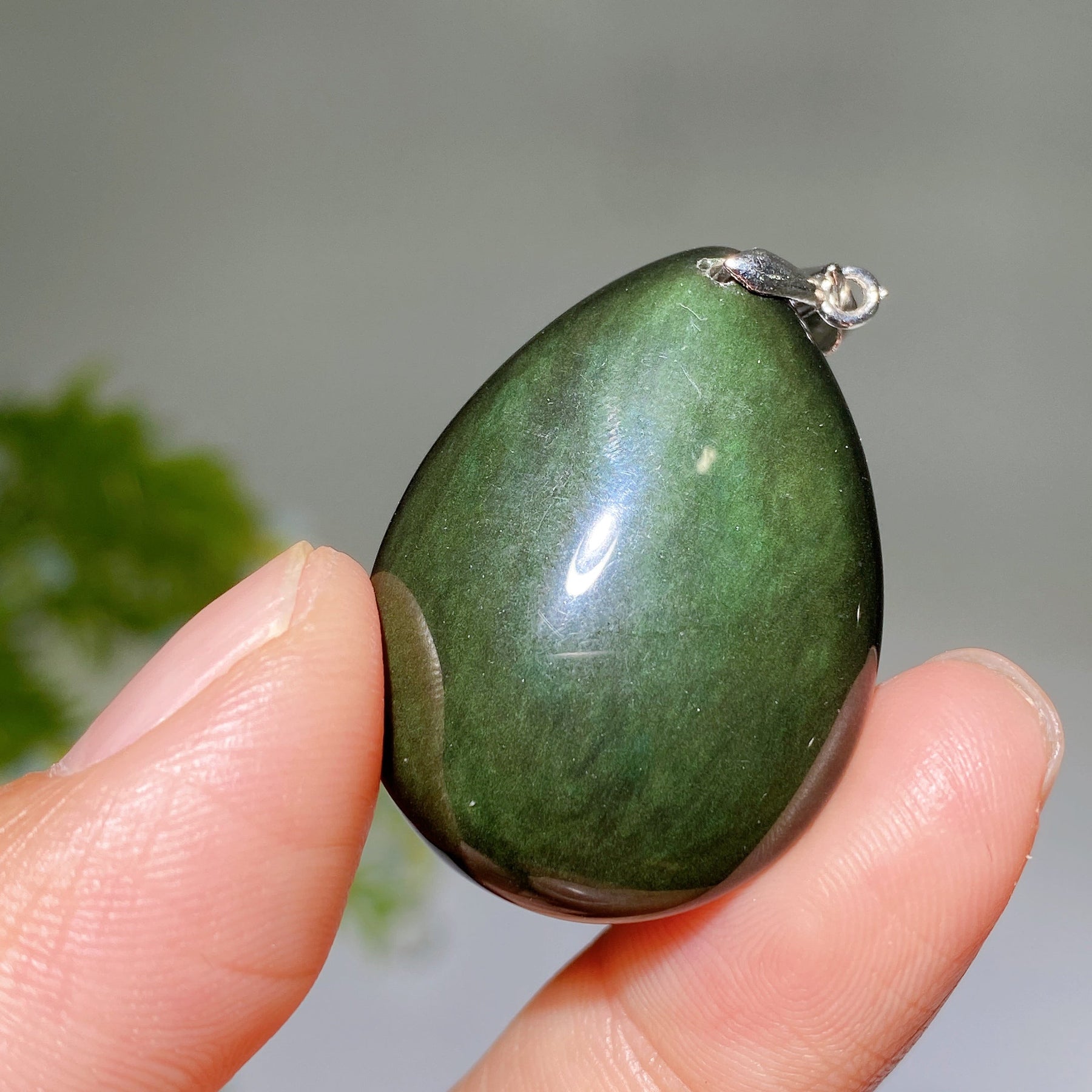35mm Rainbow Obsidian Water Drop Pendant