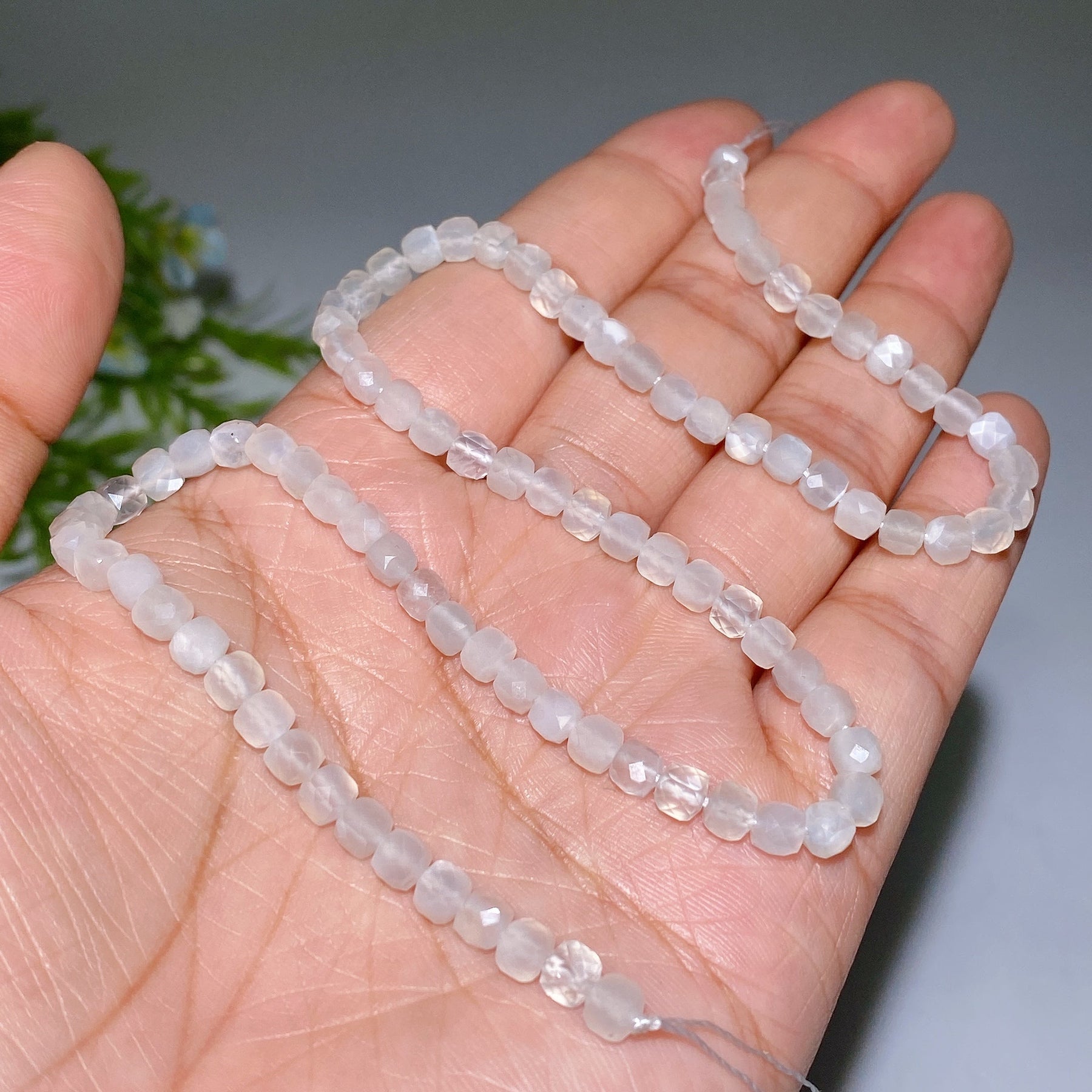 4mm Crystal Faceted Cube Bead String Crystal